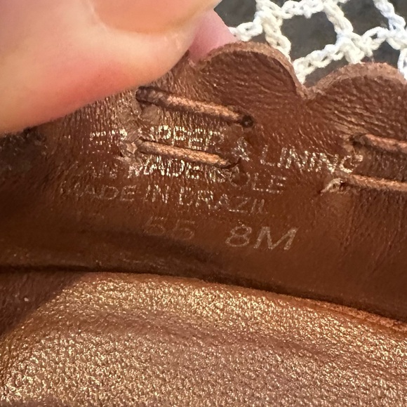 Tory Burch Chestnut Brown Snakeskin Cap Toe Abbey Leather Ballet Flats - Picture 10 of 12